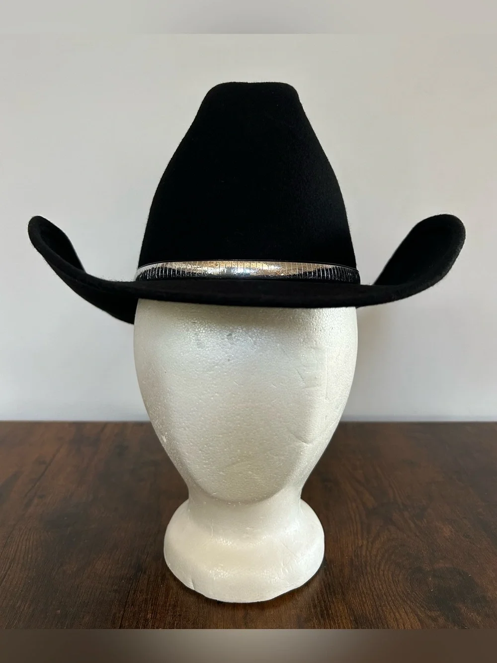 Vintage 90s Eddy Bros. Thunder Cowboy Hat For Kids Size 53 6 5/8, 100% Wool, USA